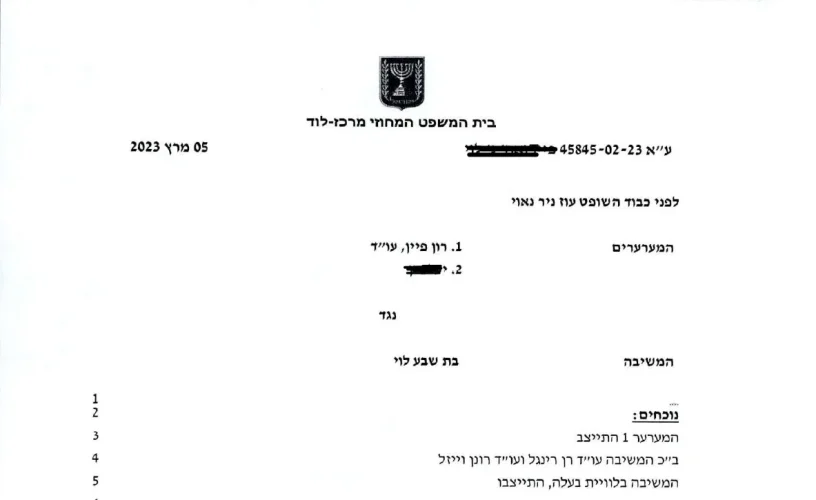 ערעור מוצלח בנושא צו למניעת הטרדה מאיימת 1